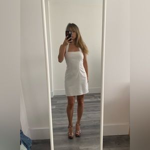 A&F Halter Linen-Blend Mini Dress